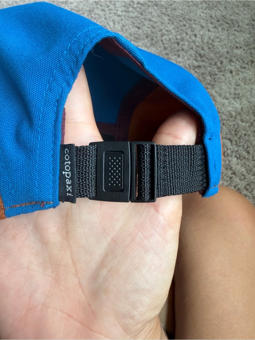 Like new Cotopaxi DO GOOD Colorblock Cap - Blue, Orange, Navy, Burgundy - Picture 3 of 6